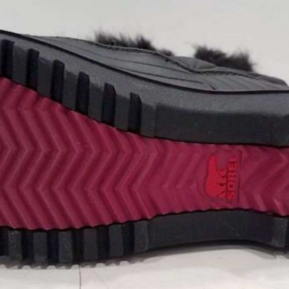 Sorel Black Winter Faux Fur Side Twist Lace-up Boots Size 7 - Picture 10 of 12